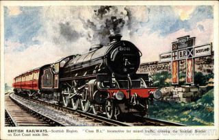 Railroad British Railways Crossing The Scottish Border Antique Postcard Vintage