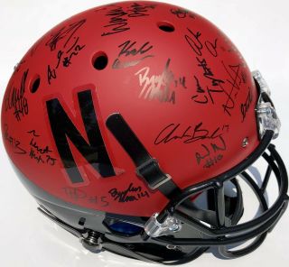 2019 Nebraska Cornhuskers Team Signed Football Helmet Adrian Martinez W/coa