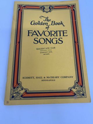 The Golden Book Of Favorite Songs,  21st Edition,  1951 Vintage Songbook