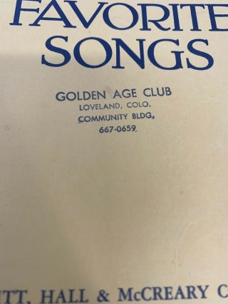 The Golden Book of Favorite Songs,  21st Edition,  1951 vintage songbook 2