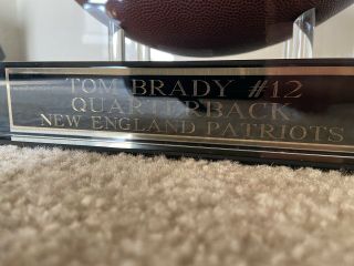 Tom Brady England Patriots Authentic Wilson Signed Football In Display Case