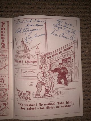 1940 Autographed Washington Redskins Football Program Autographed Baugh Millner 3