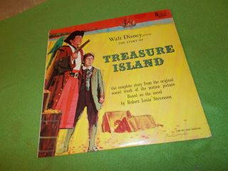 Vintage Walt Disney Presents The Story Of Treasure Island Lp 1964 Robert Newton