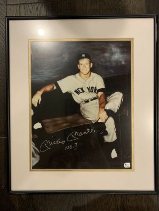 Mickey Mantle Signed Autographed 11x14 York Yankees Bill Gallo Print No.  7
