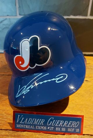 Vladimir Guerrero Montreal Expos Autographed Signed Baseball Hat Helmet Mlb