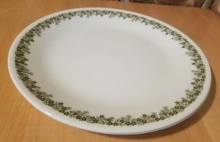 2 Vintage Corelle Spring Blossom Green Crazy Daisy Dinner Plates Corning 10 1/4”