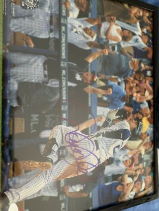 Derek Jeter Autographed Photo 8x10 3,  000 Hit Steiner