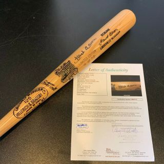 Hank Aaron 715th Home Run 25th Anniversary Signed Game Model Bat With Jsa