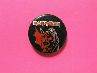 Iron Maiden Vintage Prismatic Button Badge Pin Uk Import