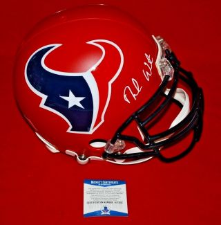 Deshaun Watson Houston Texans Signed Full Size Custom Helmet Beckett Gtsm Holo 2