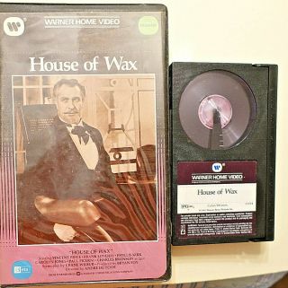 Vintage Big Box Beta Tape House Of Wax Vincent Price Warner Home Video 1984