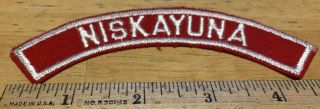 Vintage Niskayuna Patch - Red And White Community Strip Rws Csp - York