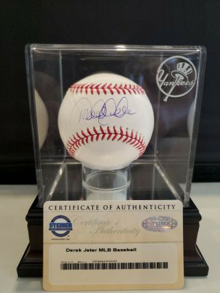 Derek Jeter York Yankees Autographed Romlb Auth By Steiner