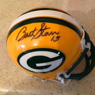 Bart Starr Signed Green Bay Packers Mini - Helmet (tri Star Authenticated)