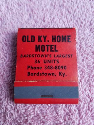 Vintage Advertising Match Book Old Ky.  Home Motel