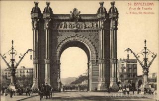 Spain Barcelona Arco De Triunfo Postcard Vintage Post Card
