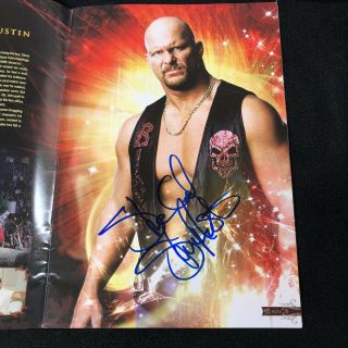 2009 Wwe Hall Of Fame Program Signed By 7 Inductees Stone Cold Steve Austin Jsa
