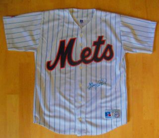 Gary Carter Autographed Ny Mets Jersey W/hof 2003 Psa/dna (d.  2012)