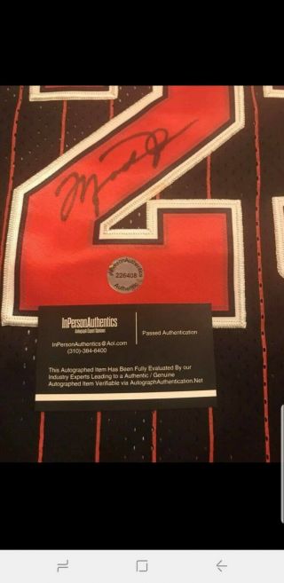 Michael Jordan Signed Chicago Bulls Mitchell & Ness Jersey with Holo Sticker 2