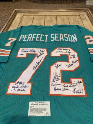 1972 Miami Dolphins Autographed/signed Jersey Perfect Season 21 Autos Hof