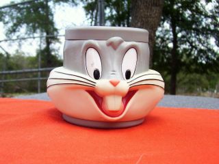 Vintage Warner Bros Looney Tunes Bugs Bunny Plastic Mug Cup 1992 With Brochure