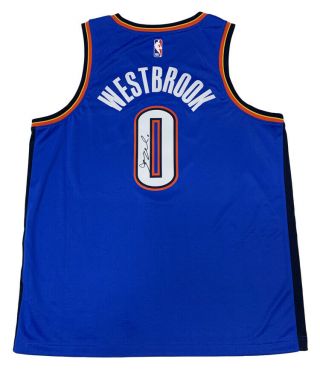 Russell Westbrook signed jersey Oklahoma Thunder framed w/coa 2