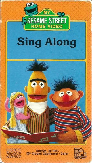 Sesame Street - Sing Along Vhs 1987 Jim Henson Muppets Big Bird Bert & Ernie Vtg