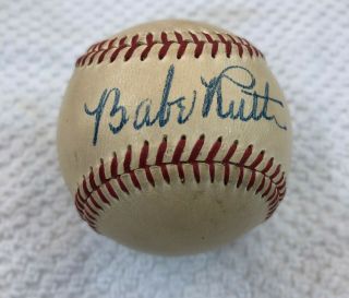 Gorgeous Babe Ruth Single Signed Autographed Baseball with JSA 2