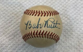 Gorgeous Babe Ruth Single Signed Autographed Baseball with JSA 3