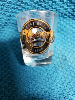 Vintage Cheers Meet Me In Boston Bar Souvenir Shot Glass Clear 1992