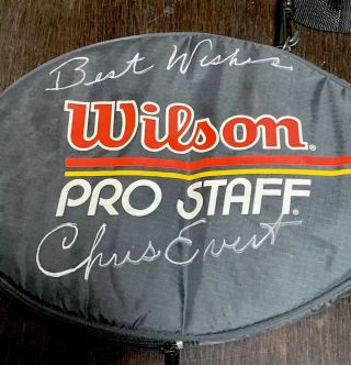 Hand Signed And Match CHRIS EVERT WILSON Pro Staff Midsize Tennis Racquet 2