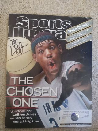 Nba Phenom Lebron James Signed Autographed Sports Illustrated " The Chosen One "
