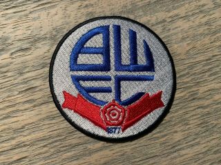Vintage Bolton Wanderers 1877 Football Club Embroidered Patch Badge Sew Iron On