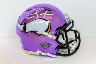 Randy Moss Autographed Minnesota Vikings Chrome Mini Helmet W/