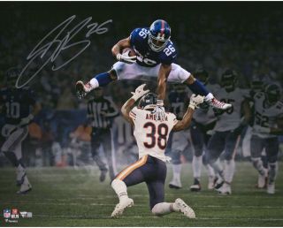 Saquon Barkley York Giants Autographed 16 " X 20 " Hurdle Photograph