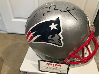 Tom Brady Signed Authentic England Patriots Proline Helmet Tristar
