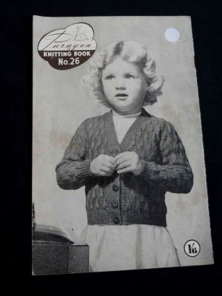 Vintage Knitting Book - Childrens Cardigans 1 - 5 Years - Paragon 26 - 1950s 2
