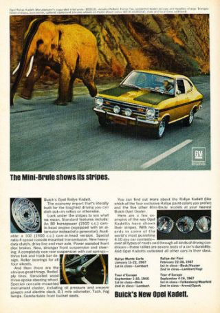 1968 Opel Kadett Mini Brute Vintage Advertisement Ad