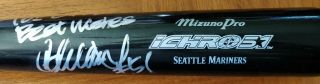 Vintage Ichiro Suzuki Signed Mizuno Pro Baseball Bat 33 " Seattle