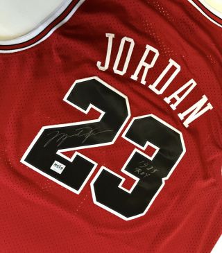 Chicago Bulls 23 Michael Jordan Mj Signed Autographed Nba Basketball Jersey