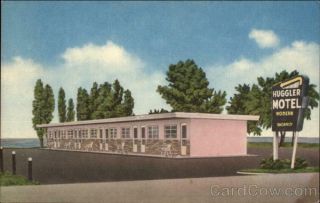 Alpena,  Mi Huggler Motel Michigan The Vernon Co.  Linen Postcard Vintage Post Card