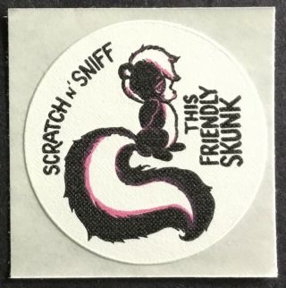Vintage Matte Scratch & Sniff Stickers - Toys For America - Skunk