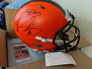 Odell Beckham Jr & Jarvis Landry Signed Authentic Browns Full Size Helmet Jsa