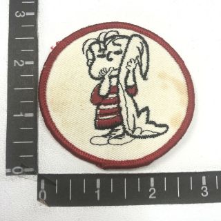 Vtg As - Is - Stain Linus Blanket Peanuts Cartoon Character Twill Patch O04p