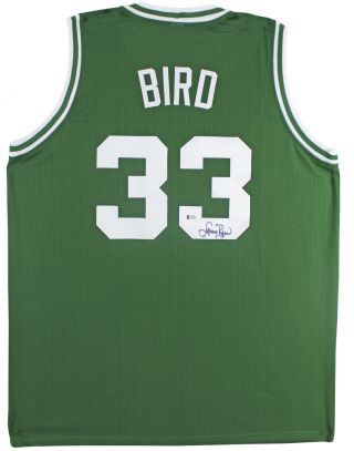 Celtics Larry Bird Authentic Signed Green Jersey Autographed Bas Witnessed