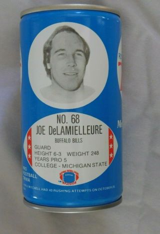 Joe Delamielleure Buffalo Bills Vintage Rc Cola Can Royal Crown Soda Can