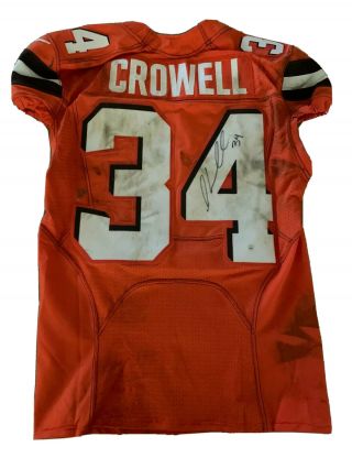 2016 Isaiah Crowell Cleveland Browns Photomatched Game Worn/used Signed Jersey