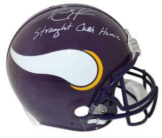 Randy Moss Autographed Minnesota Vikings Authentic Helmet Cash Homie Bas 24066
