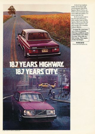 1980 1981 Volvo Gle 4 - Door - Classic Vintage Advertisement Ad H99
