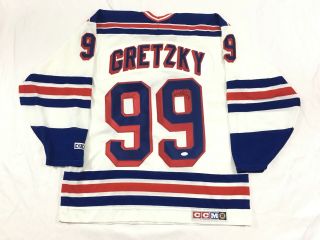 Wayne Gretzky Signed York Rangers Authentic 90’s Ccm Jersey Jsa Loa